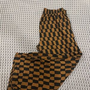 Old Navy Black and Brown Patterned Pants